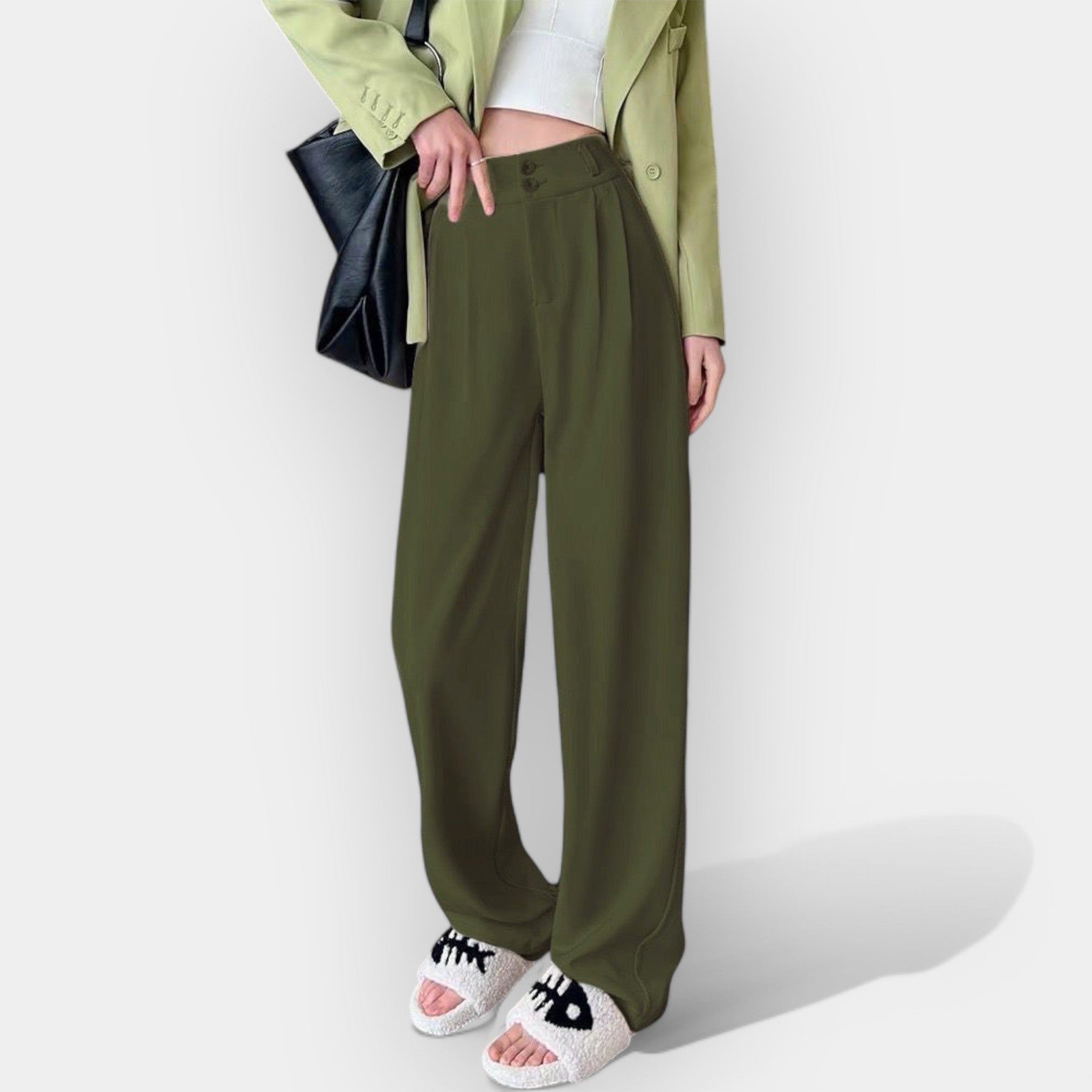 Široke Pantalone Korejski Stil