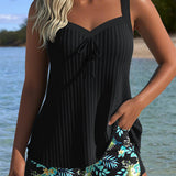 Rocío™ | Prugasti tankini sa dvodelnim donjim delom