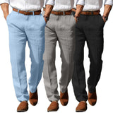 Frank | PREMIUM LANENE PANTALONE ZA MUŠKARCE (SA RUPAMA ZA PODEŠAVANJE POJASA)