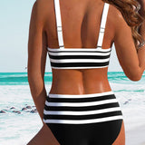 Martina™ | Bikini sa visokim strukom u prugama