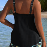 Rocío™ | Prugasti tankini sa dvodelnim donjim delom
