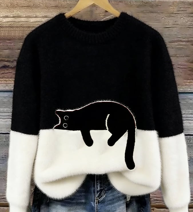 PCP | Pulover Oversize Elegantan sa Mačkom Armelle