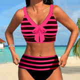 Martina™ | Bikini sa visokim strukom u prugama
