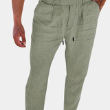 Nichols | Lanene Pantalone sa Konopcem