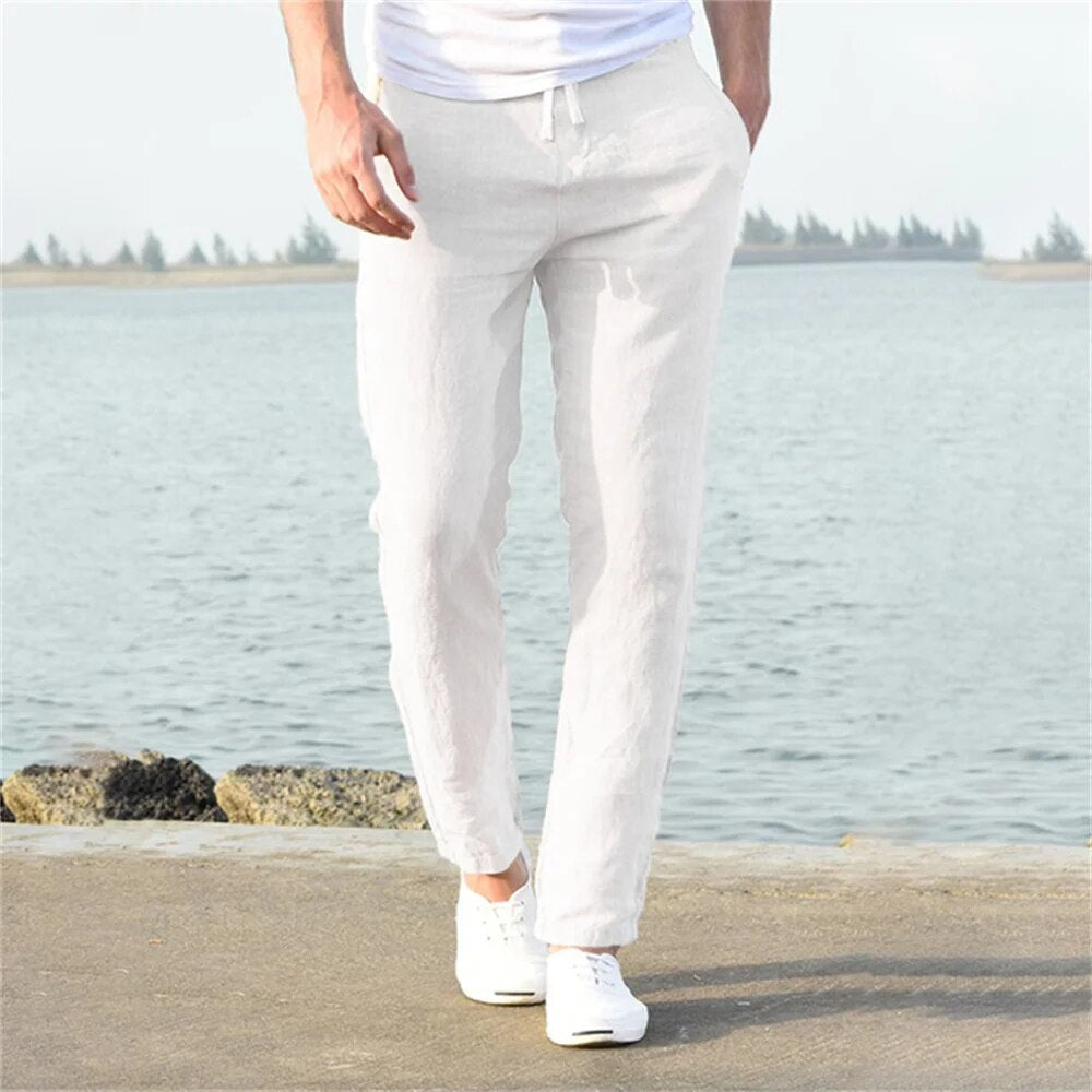 Liam | Lagane muške lanene pantalone