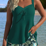 Rocío™ | Prugasti tankini sa dvodelnim donjim delom