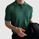 Libuše – Rebrasta polo majica s gumbno zanko