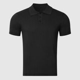 Libuše – Rebrasta polo majica s gumbno zanko