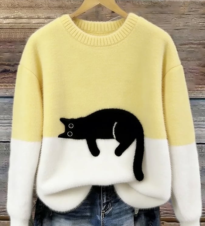 PCP | Pulover Oversize Elegantan sa Mačkom Armelle