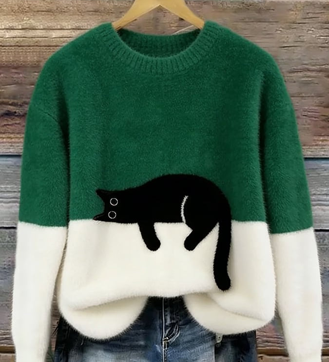 PCP | Pulover Oversize Elegantan sa Mačkom Armelle