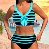 Martina™ | Bikini sa visokim strukom u prugama