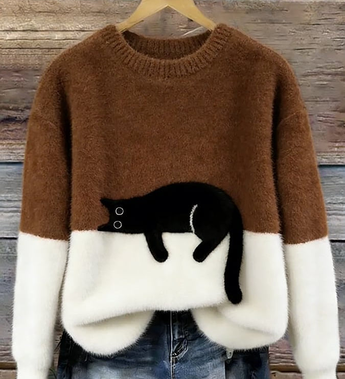 PCP | Pulover Oversize Elegantan sa Mačkom Armelle
