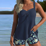 Rocío™ | Prugasti tankini sa dvodelnim donjim delom
