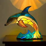 Marin – Čarobna staklena lampa delfin u bojama
