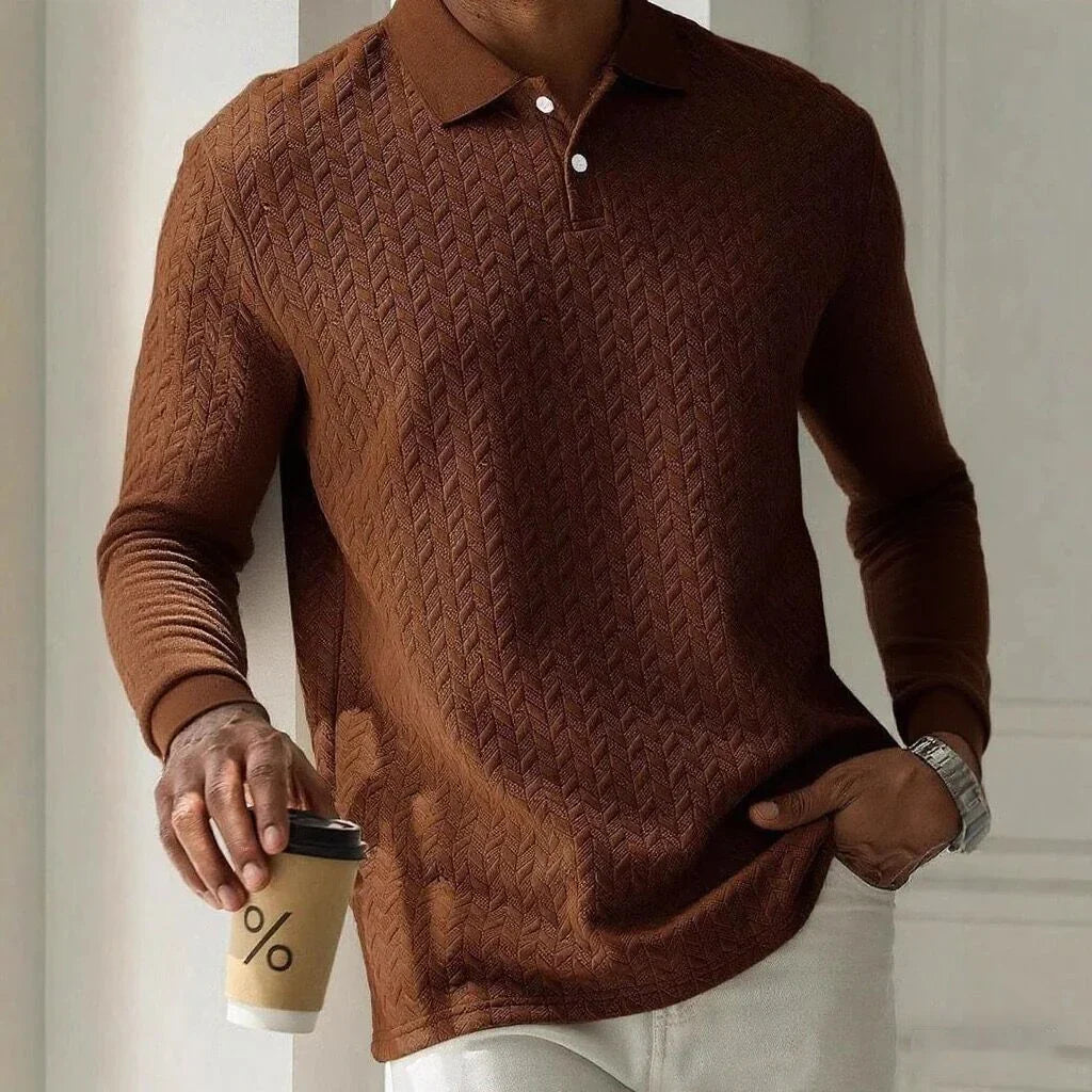 AB™ | Casual Muška Polo Majica sa Dugim Rukavima