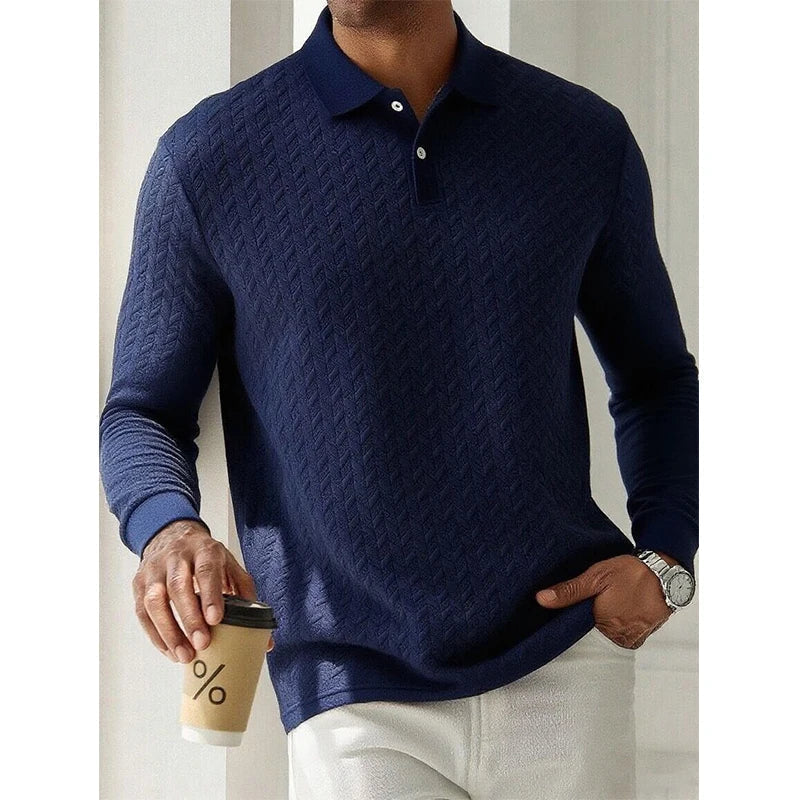 AB™ | Casual Muška Polo Majica sa Dugim Rukavima