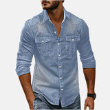 Višenamenska i moderna muška denim košulja