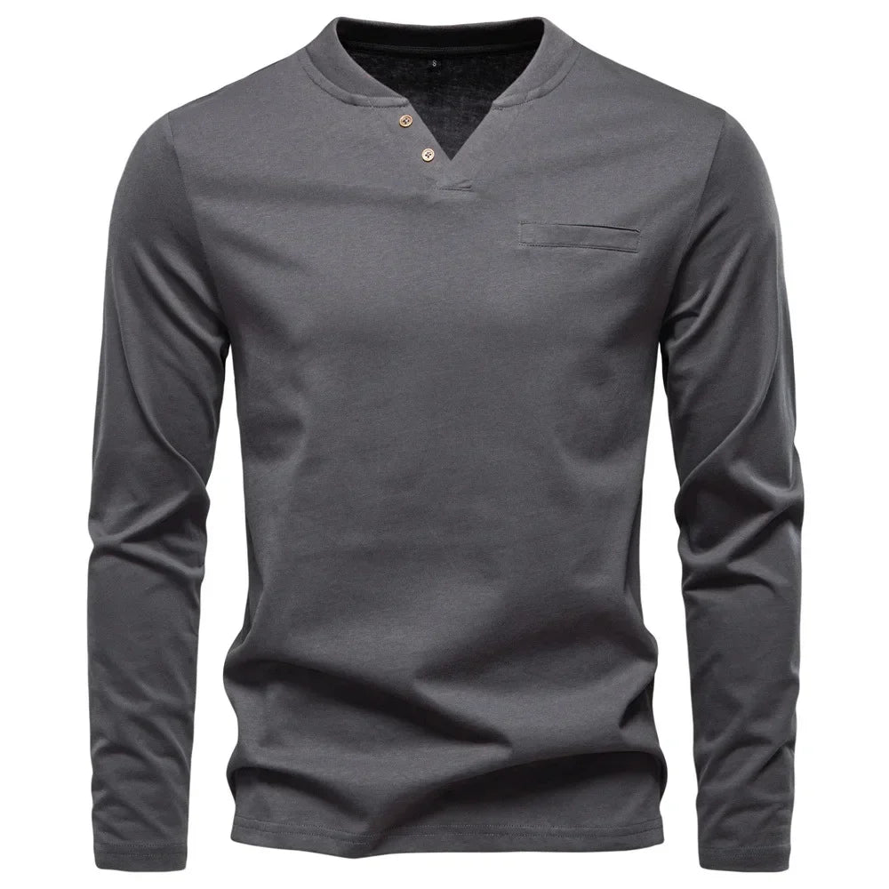 AB™ | Henley Majica sa Dugim Rukavima