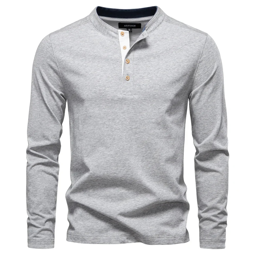 AB™ | Henley muška košulja sa dugim rukavima