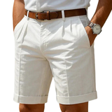 Louis | Kratke chino pantalone sa plisom za leto