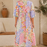 Clara Waverly | Cvetna patchwork haljina