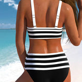 Martina™ | Bikini sa visokim strukom u prugama