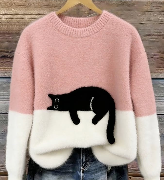PCP | Pulover Oversize Elegantan sa Mačkom Armelle