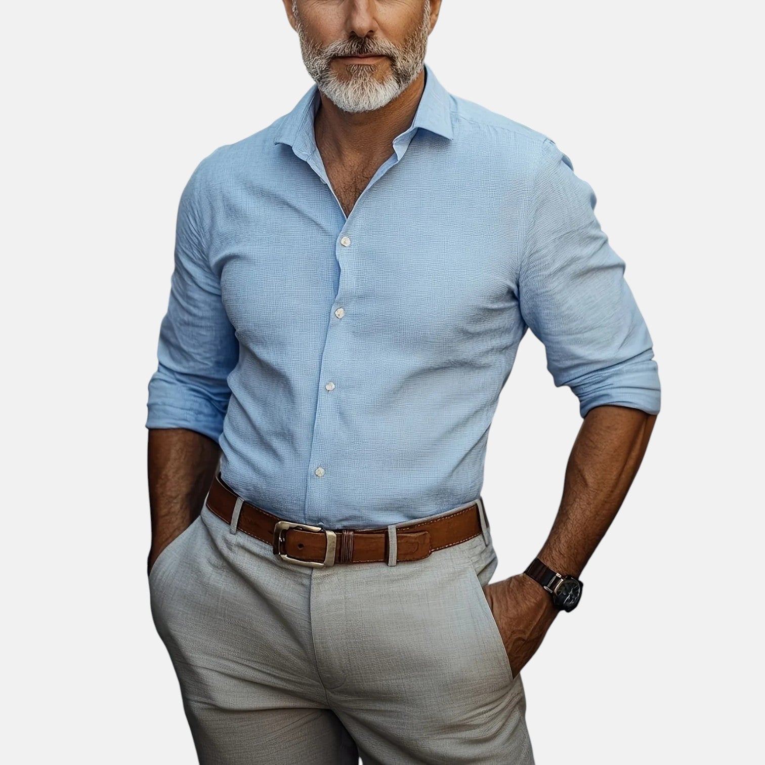Muška Slim Fit poslovna košulja bez gužvanja