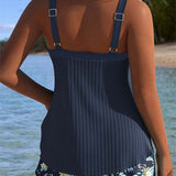 Rocío™ | Prugasti tankini sa dvodelnim donjim delom