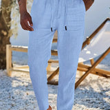 Nichols | Lanene Pantalone sa Konopcem
