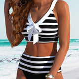 Martina™ | Bikini sa visokim strukom u prugama