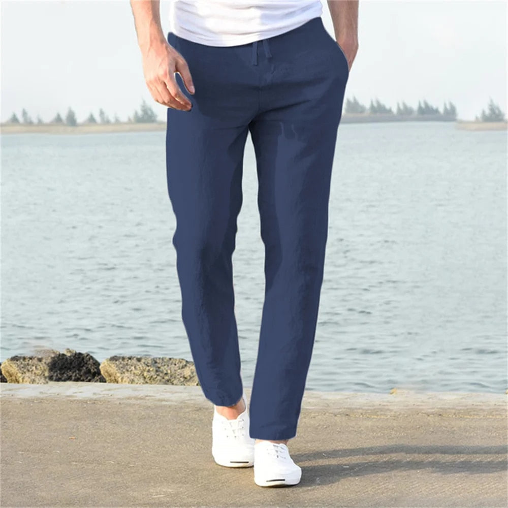 Liam | Lagane muške lanene pantalone