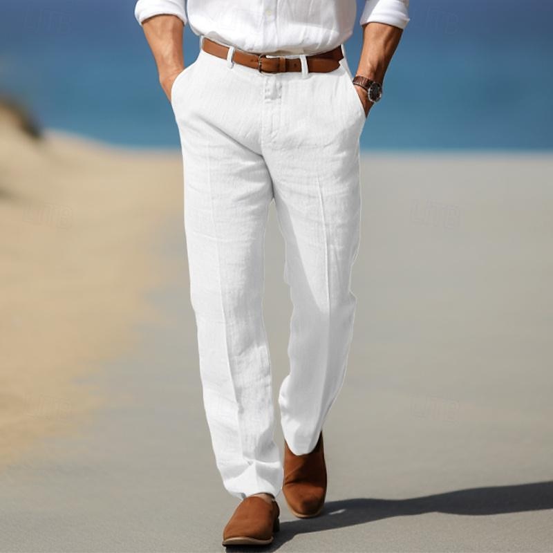 Frank | PREMIUM LANENE PANTALONE ZA MUŠKARCE (SA RUPAMA ZA PODEŠAVANJE POJASA)