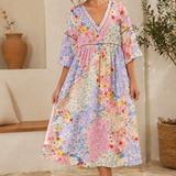 Clara Waverly | Cvetna patchwork haljina