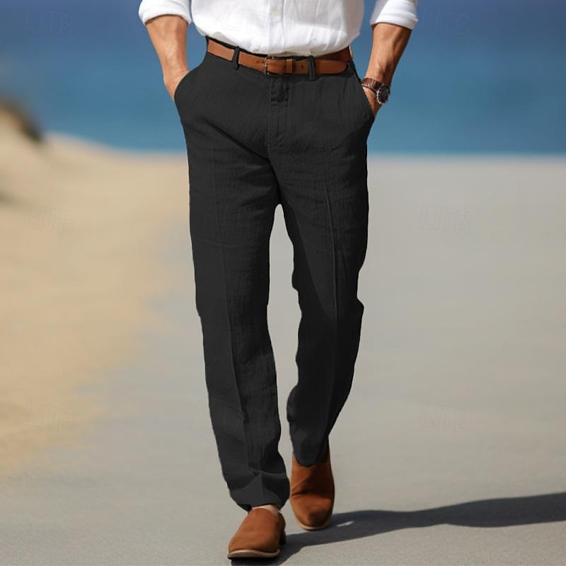Frank | PREMIUM LANENE PANTALONE ZA MUŠKARCE (SA RUPAMA ZA PODEŠAVANJE POJASA)