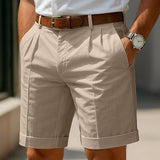 Louis | Kratke chino pantalone sa plisom za leto