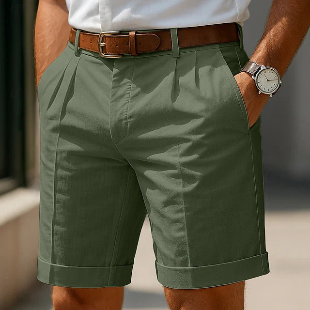 Louis | Kratke chino pantalone sa plisom za leto