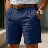 Louis | Kratke chino pantalone sa plisom za leto