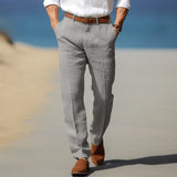 Frank | PREMIUM LANENE PANTALONE ZA MUŠKARCE (SA RUPAMA ZA PODEŠAVANJE POJASA)