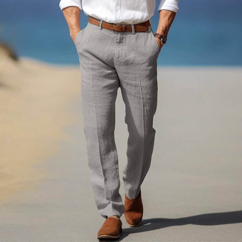 Frank | PREMIUM LANENE PANTALONE ZA MUŠKARCE (SA RUPAMA ZA PODEŠAVANJE POJASA)