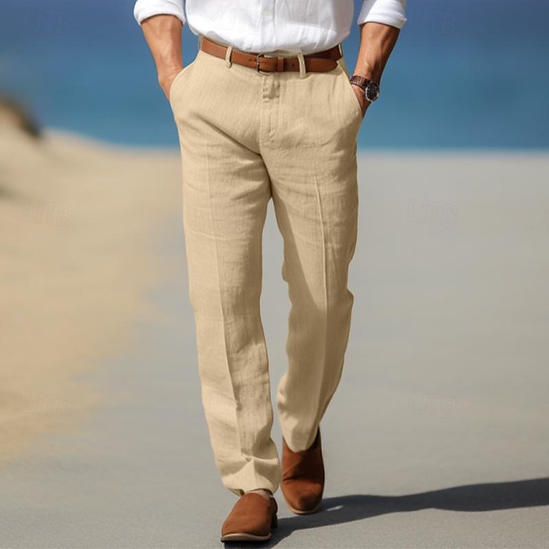 Frank | PREMIUM LANENE PANTALONE ZA MUŠKARCE (SA RUPAMA ZA PODEŠAVANJE POJASA)